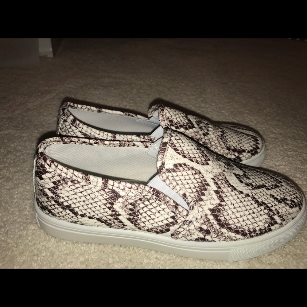 NWOT Snakeskin Slip-on Sneakers